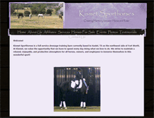 Tablet Screenshot of kismetsporthorses.com